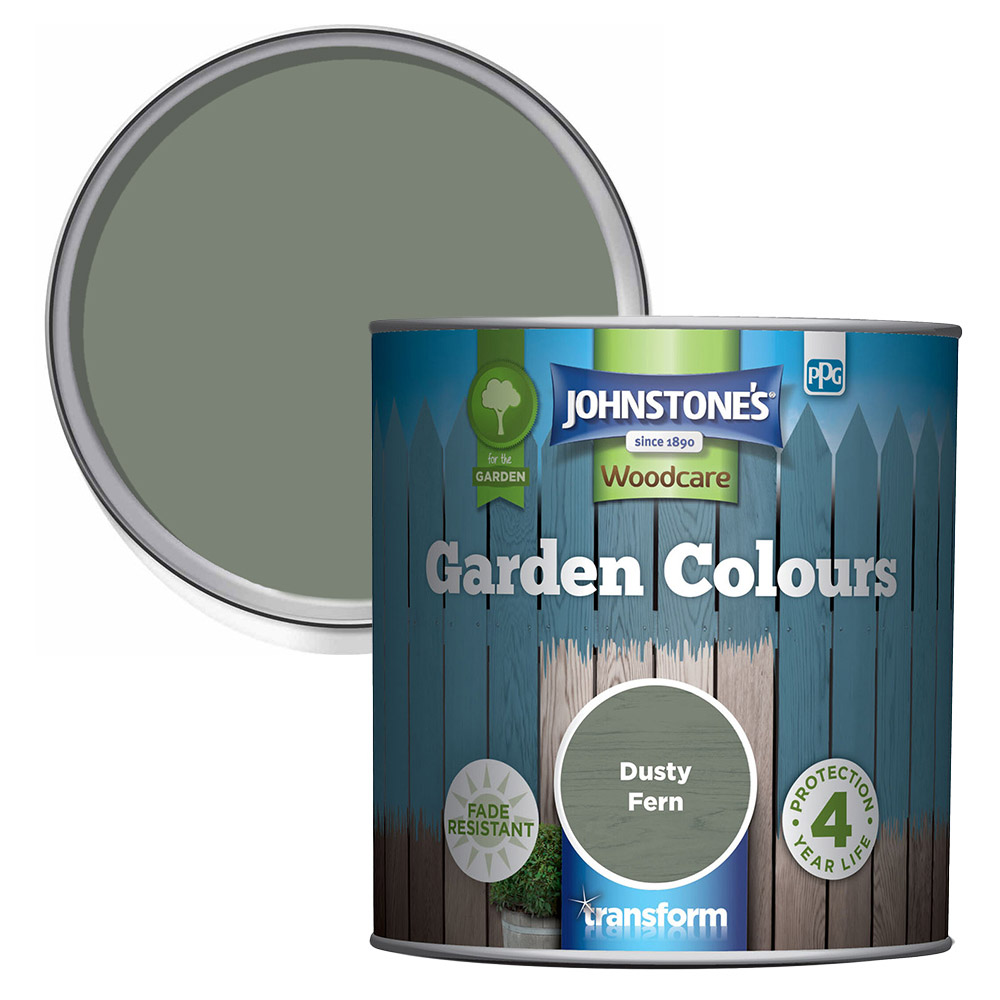 Johnstone's Woodcare Dusty Fern Garden Colours Paint 1L Image 1