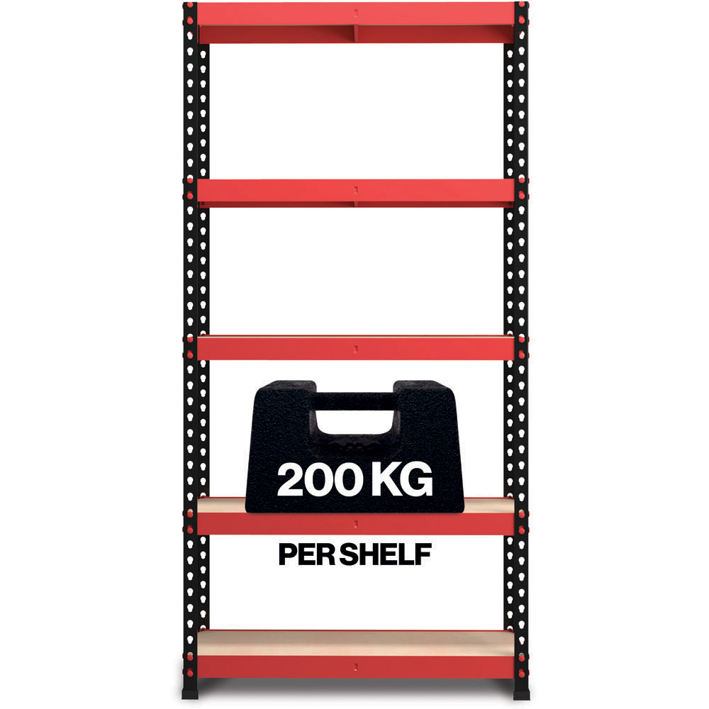 RB Boss Freestanding Fastlok 5 Tier Boltless Shelf Unit 200kg/level Image 4