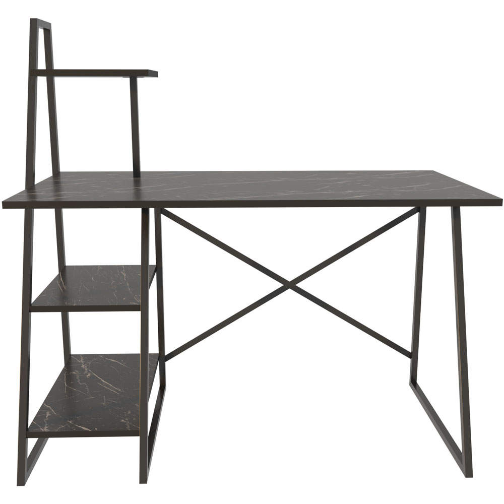 Decorotika Admira 4 Shelf Writing Desk Bendire Black Image 3