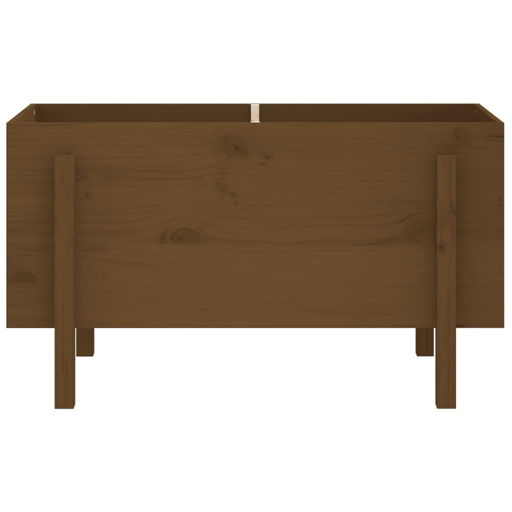 vidaXL Honey Brown Solid Pine Wood Raised Garden Bed 57 x 101 x 50cm Image 4