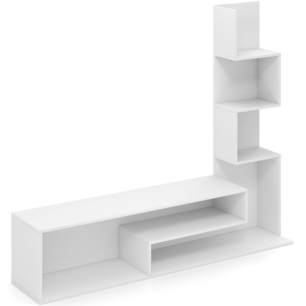 Costway White Media Console Table Image 2