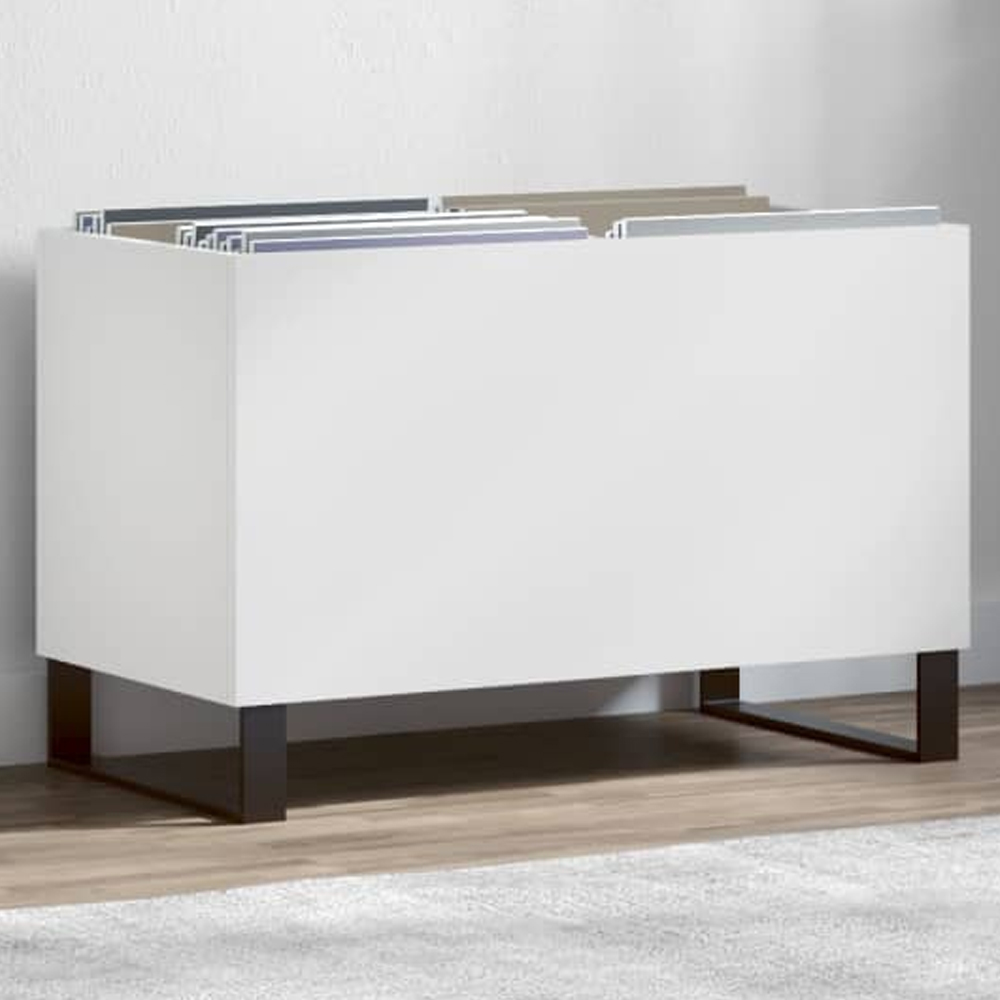 vidaXL White Record Cabinet Image 1