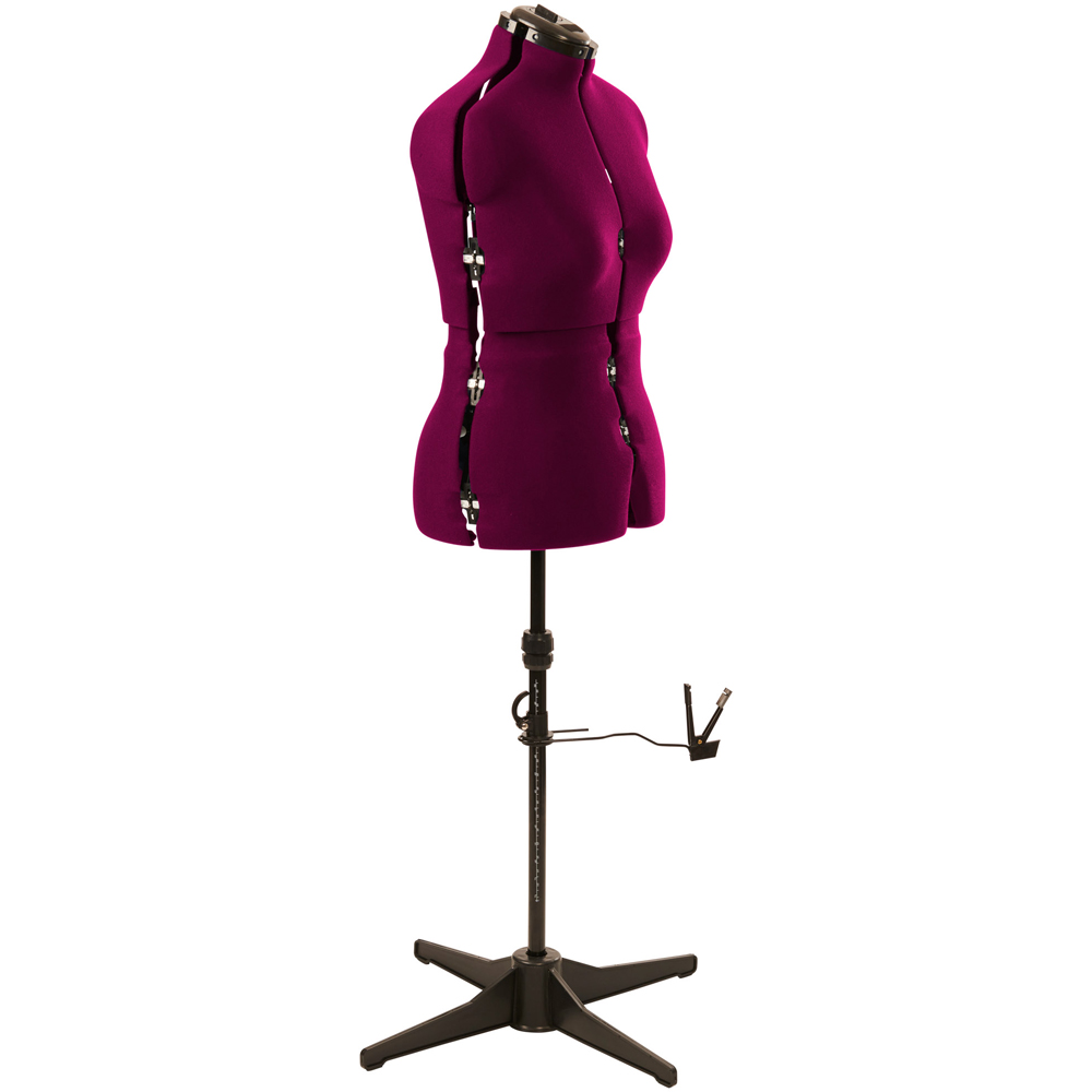 Sewing Online 023817-WINE Wine Adjustable 8-Part Dressmakers Dummy with Hem Marker Medium Image 3