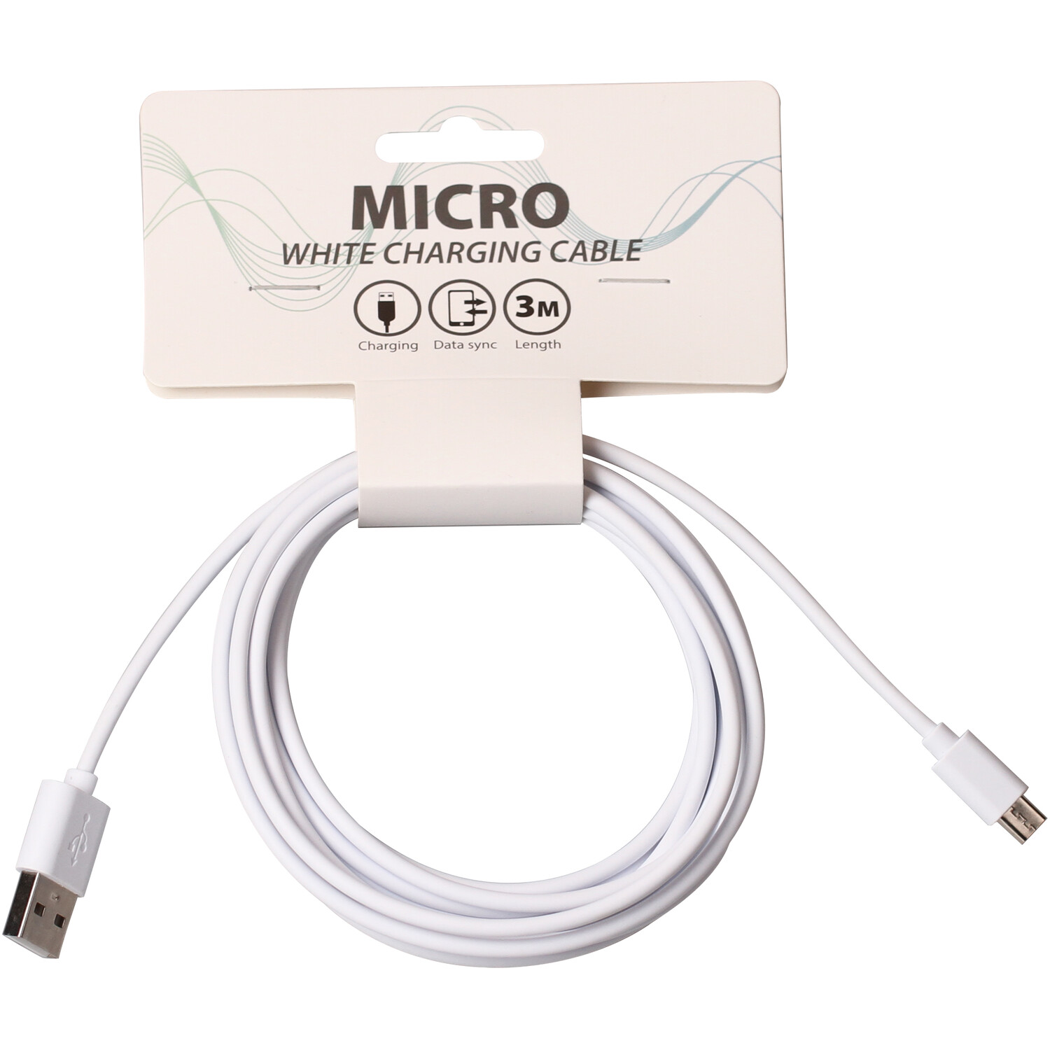 Micro White Charging Cable Image