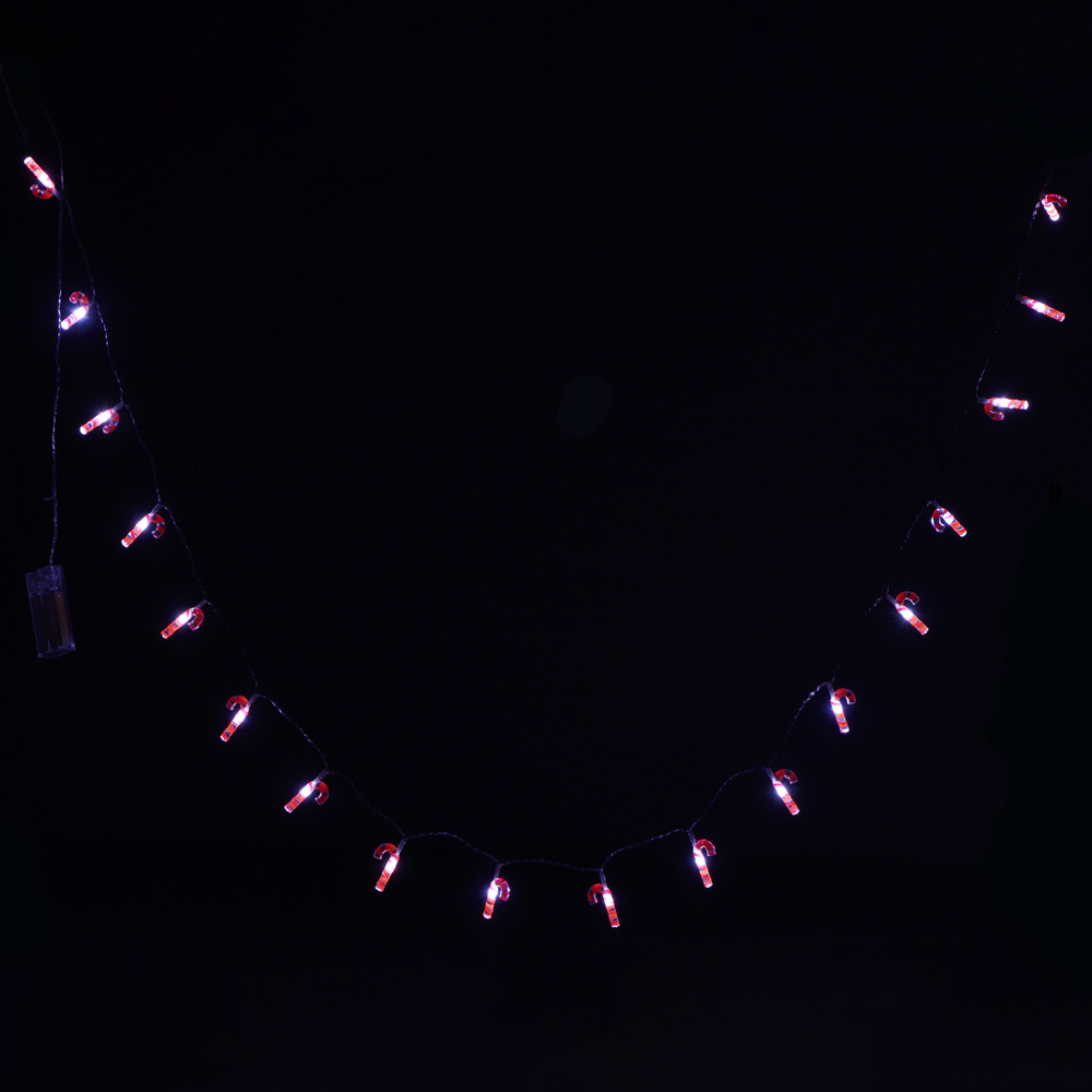 Wilko 20 B/O Mini Candy Cane LED String Lights Image 5