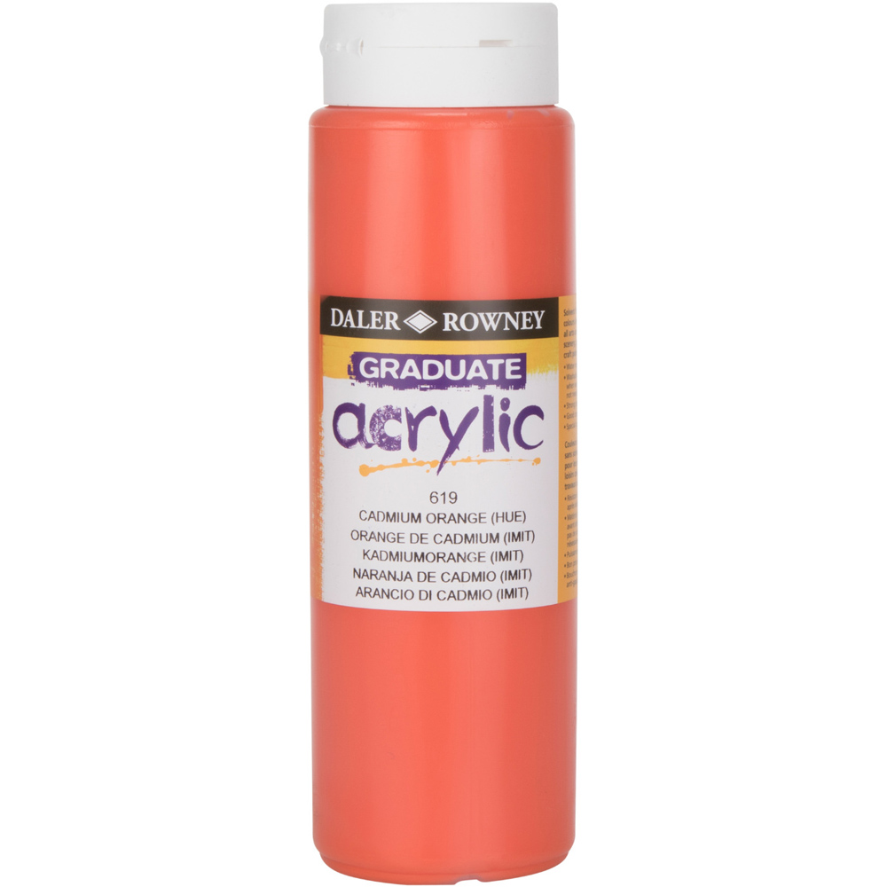 Daler Rowney Graduate Acrylic 500ml - Cad Orange Hue Image