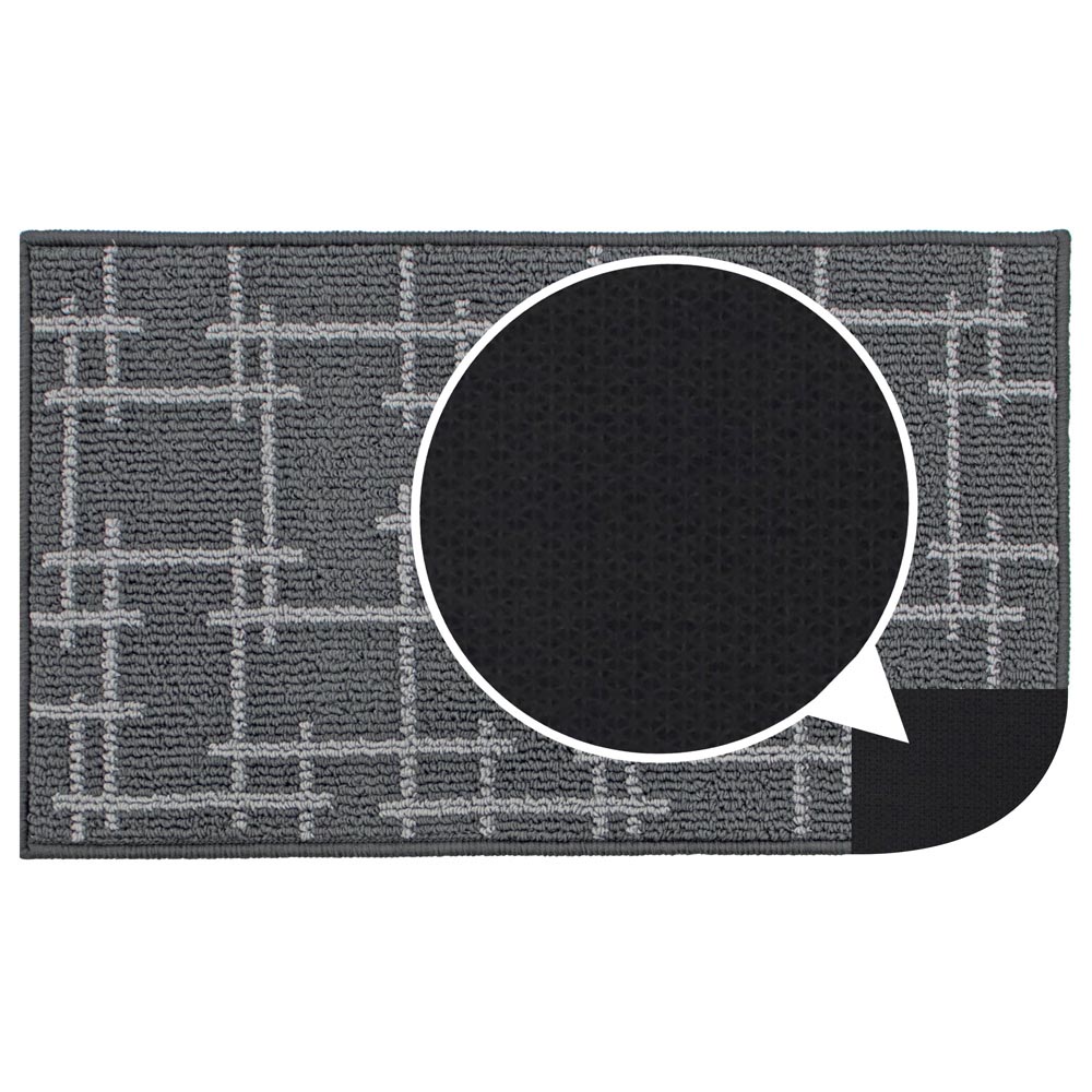 JVL Vector Grey Indoor Machine Washable Doormat 50 x 80cm Image 7