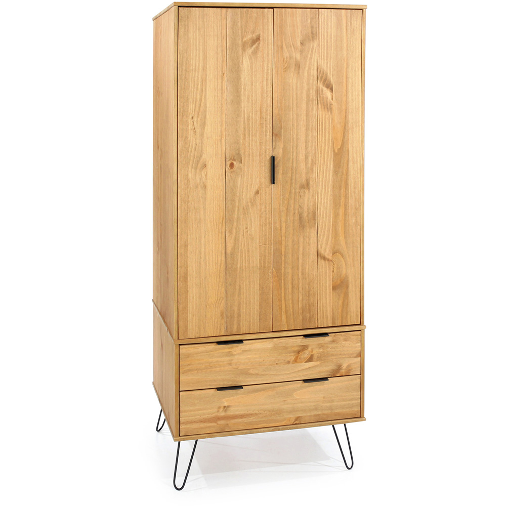 Augusta Pine 2 Door 2 Drawer Wardrobe Image 3
