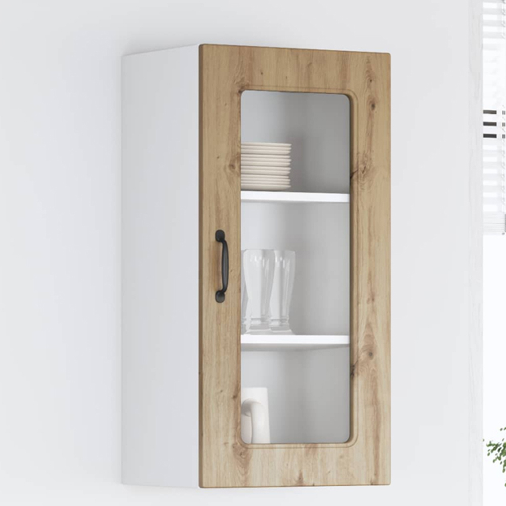 vidaXL Kalmar Single Door Artisan Oak Wall Kitchen Cabinet 2 Pack Image 1