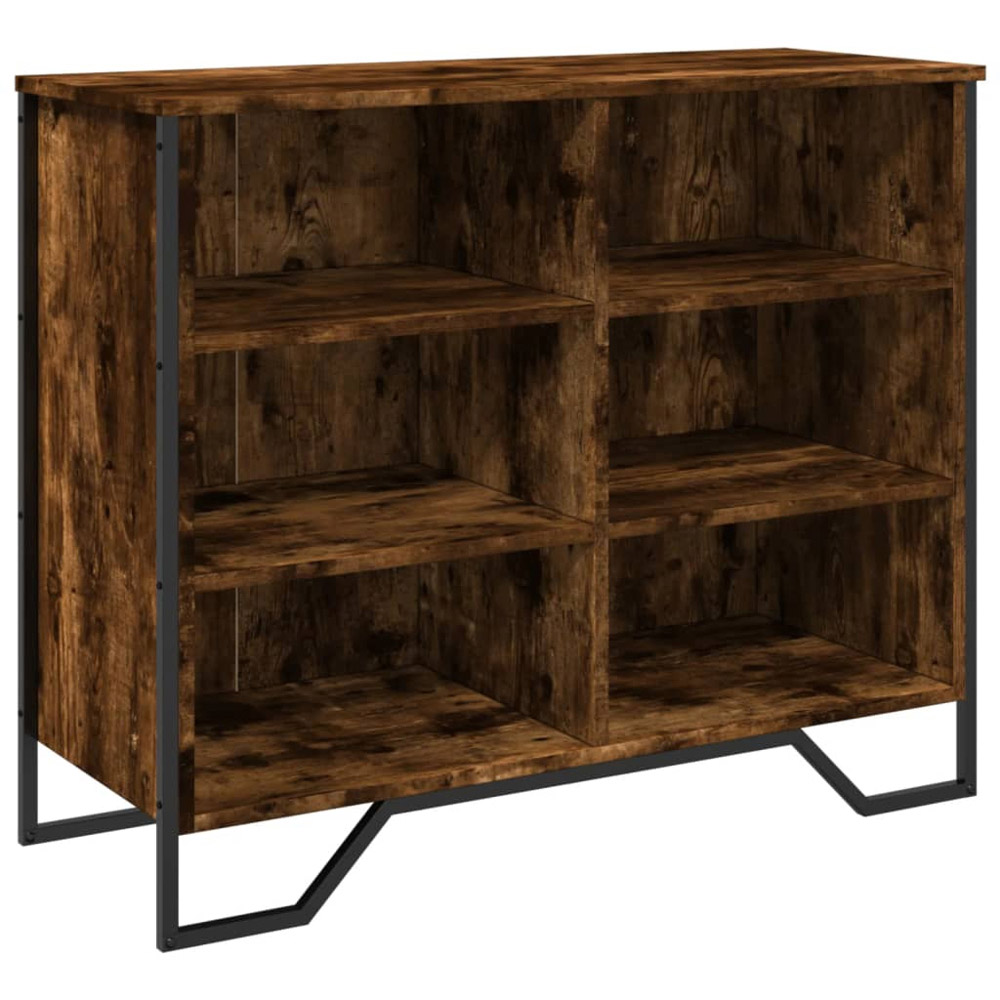 vidaXL 6 Shelf Smoked Oak Sideboard Image 2