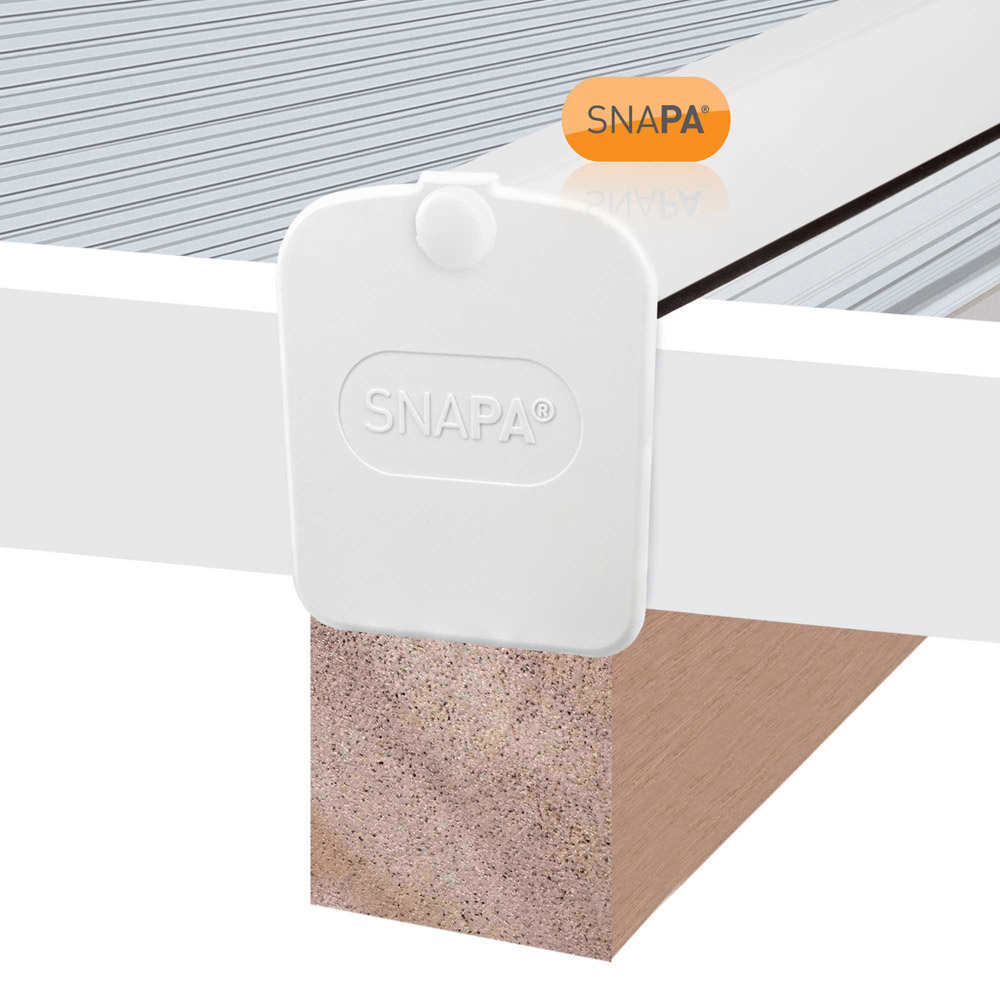 Snapa White Lean-to Glazing Bar 4m Image 3