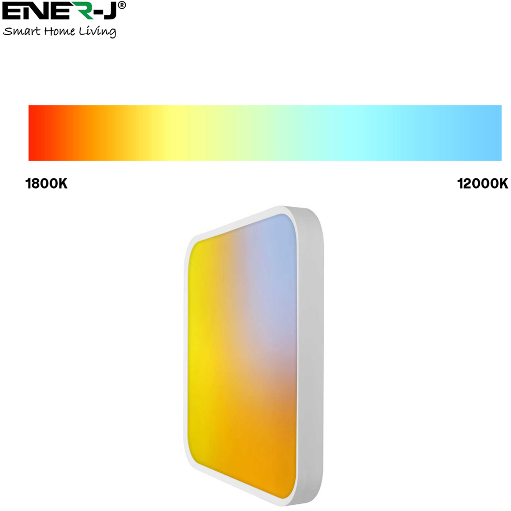 ENER-J 80W Animated Sky and Sunset Scenes RGBIC LED Square Ceiling Light 500 x 500mm Image 5