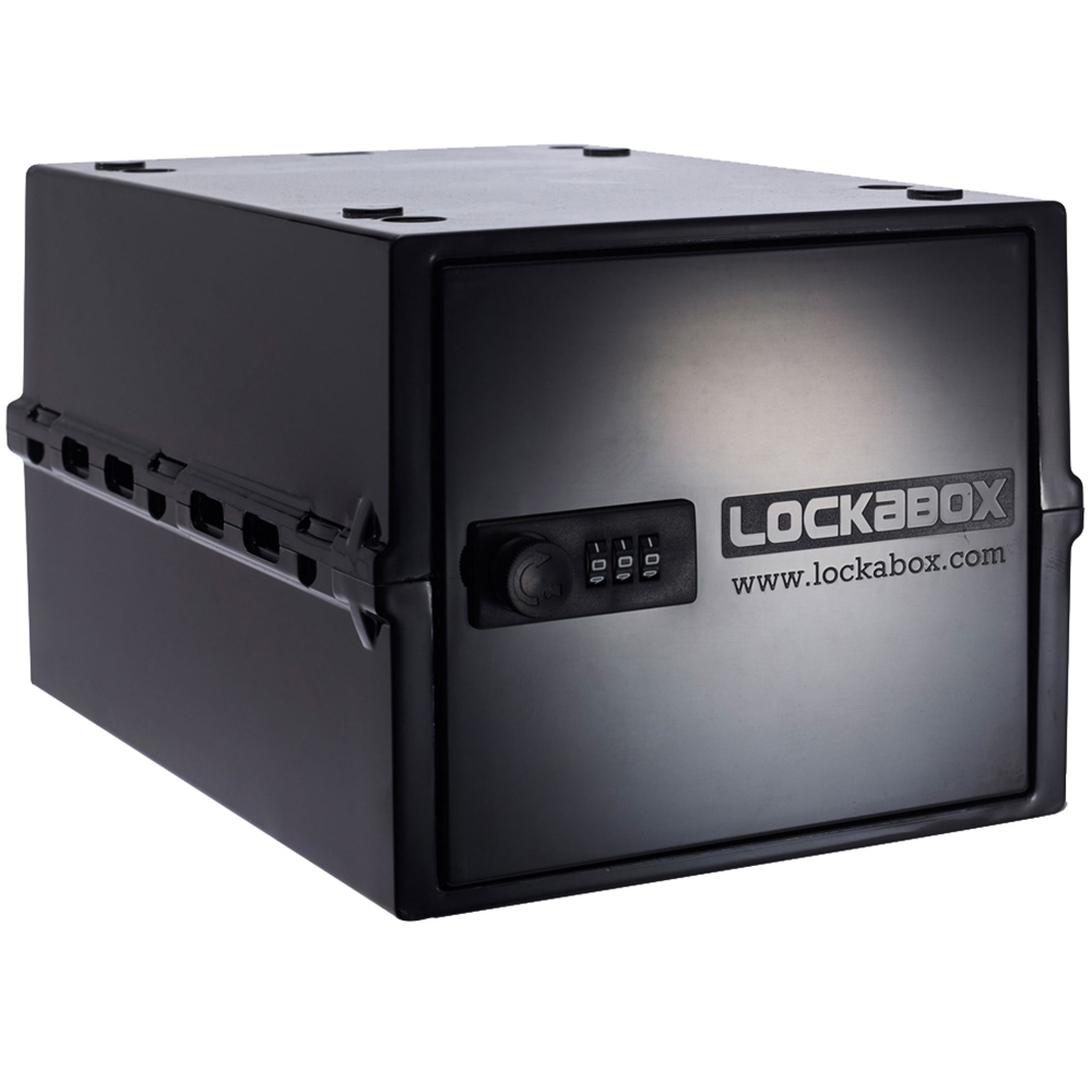 Lockabox One Jet Black Lockable Safe Box 10.5L Image 1