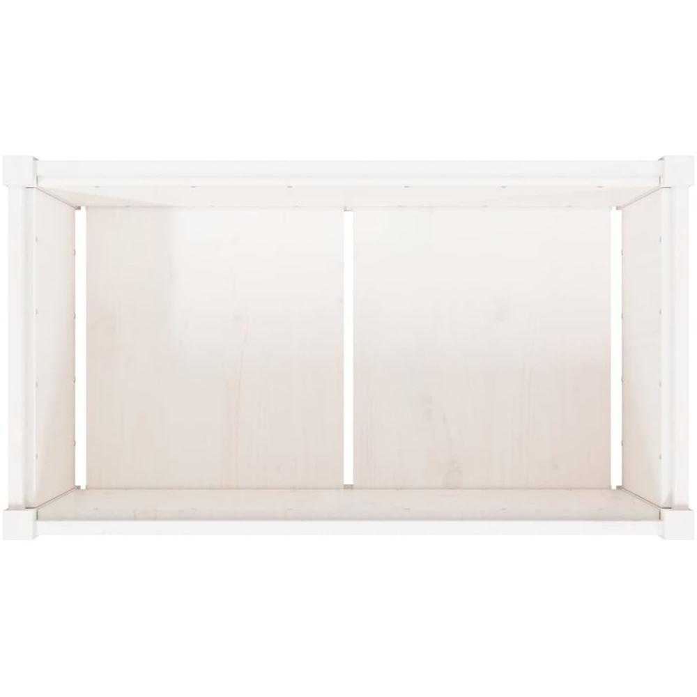 vidaXL White Solid Pine Wood Raised Garden Planter 50 x 90 x 50cm 2 Pack Image 8