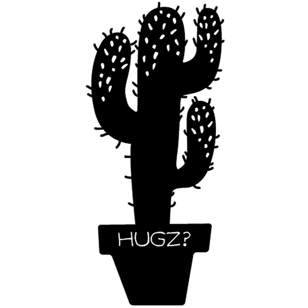 Decortie Black Minimalist Metal Modern Hugz Theme Wall Art Image 1