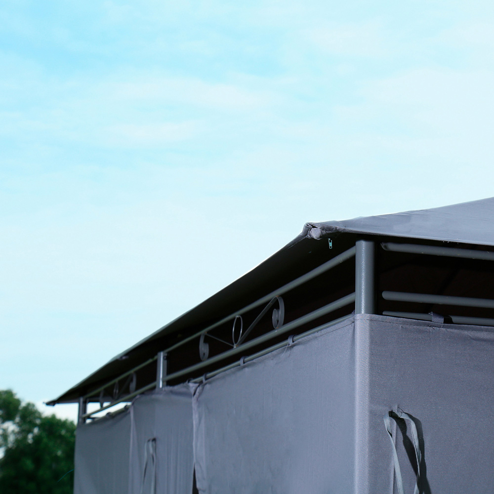 Charles Bentley 3 x 4m Grey Art Gazebo Image 5
