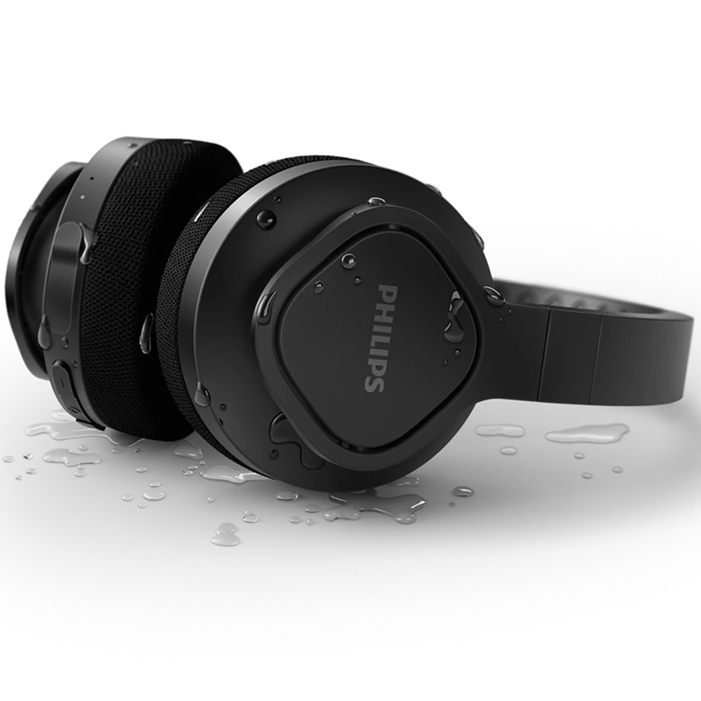 Philips TAA4216BK On-Ear Wireless Sports Headphones with Washable Ear-Cups Image 3