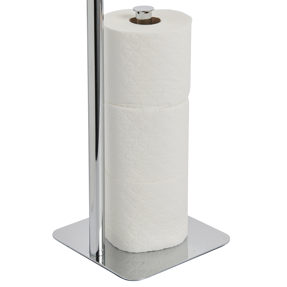 Wilko Chrome Freestanding Toilet Roll Holder Image 6