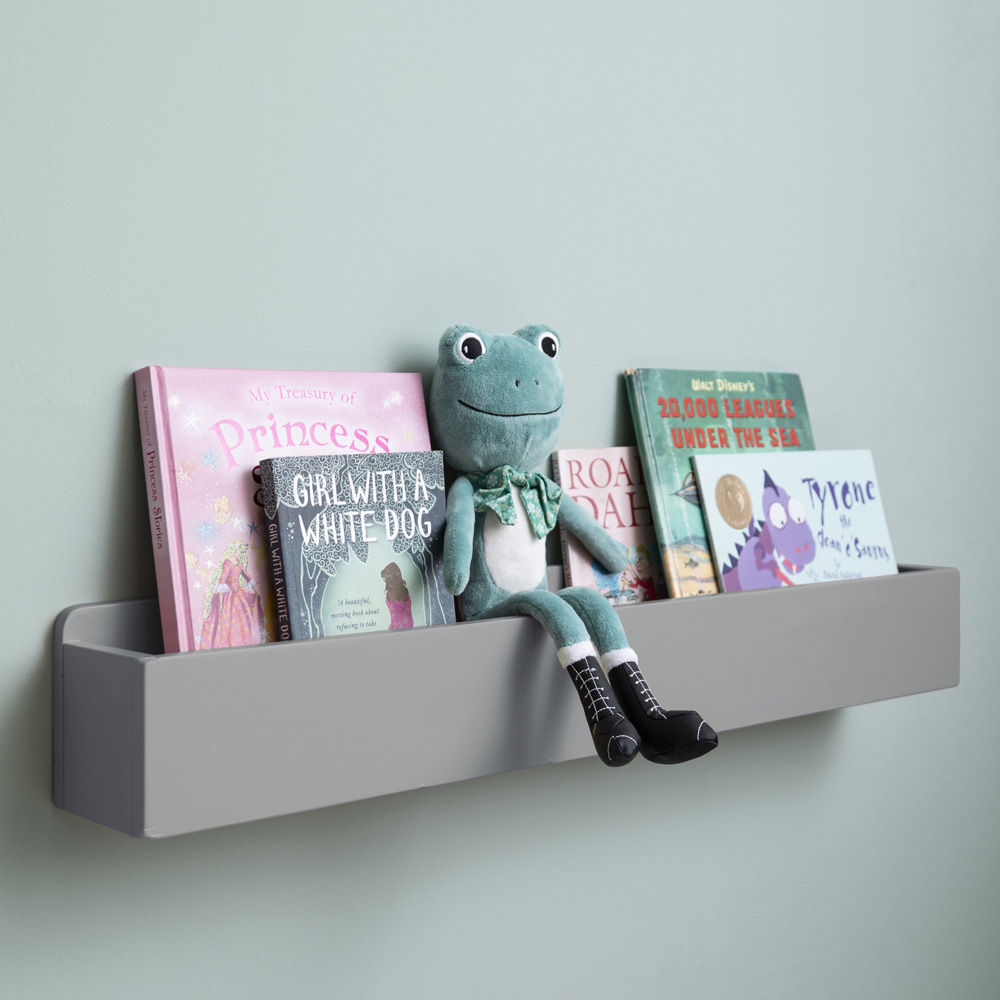 Noa and Nani Mia 80cm Silk Grey Trough Floating Wall Storage Shelf Image 2