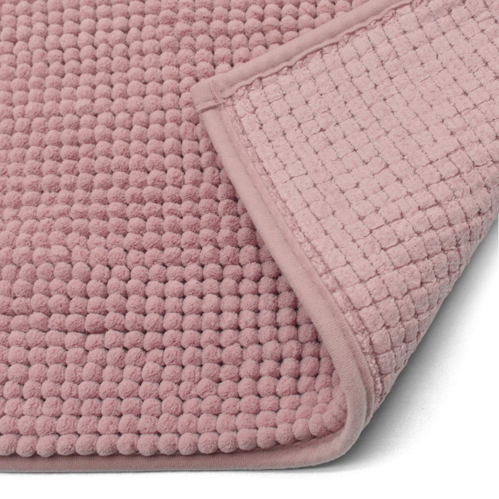 Mayfair Blush Shaggy Noodle Bath Mat 50 x 80cm Image 6