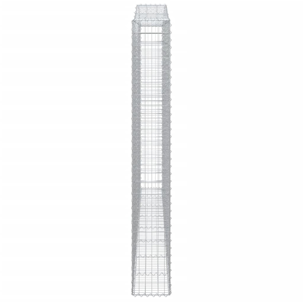 vidaXL Silver Galvanised Iron Arched Gabion Basket 400 x 30 x 220/240cm 6 Pack Image 3