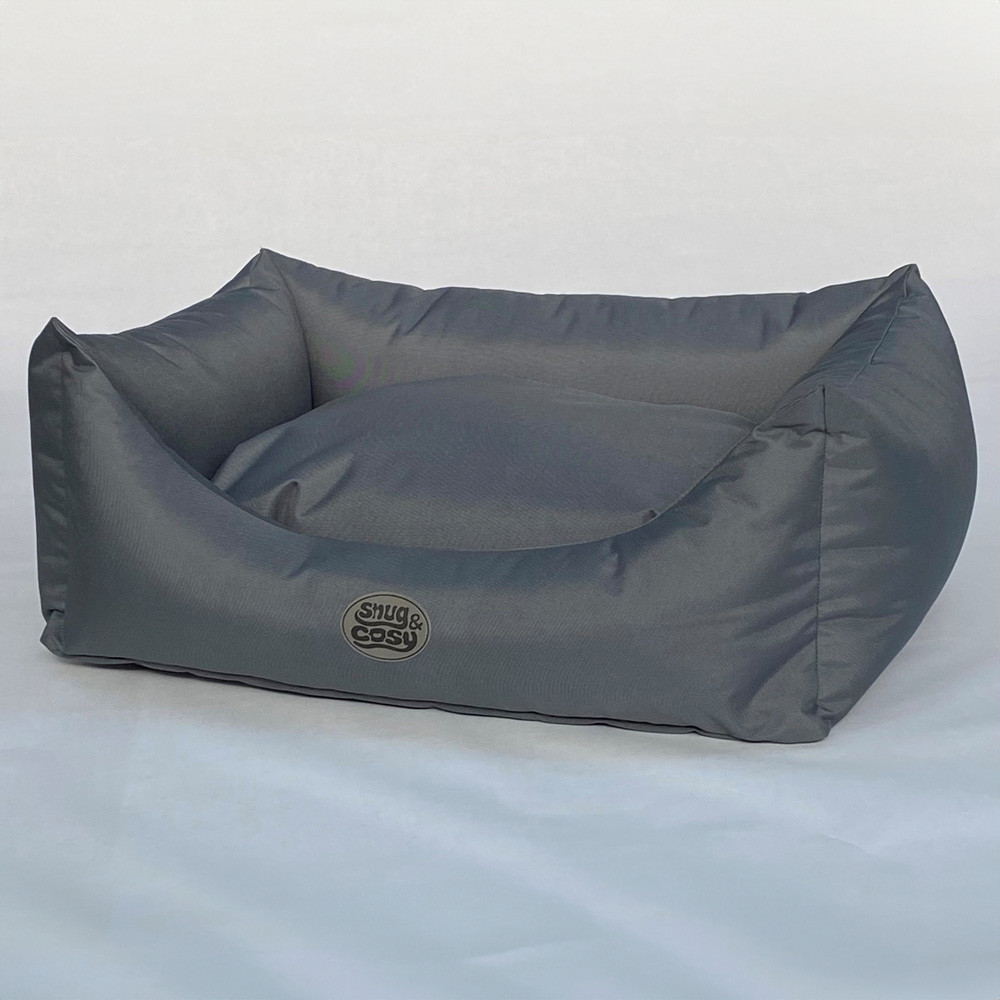 Snug & Cosy Pescara XL Rectangle Grey Dog Bed Image 2