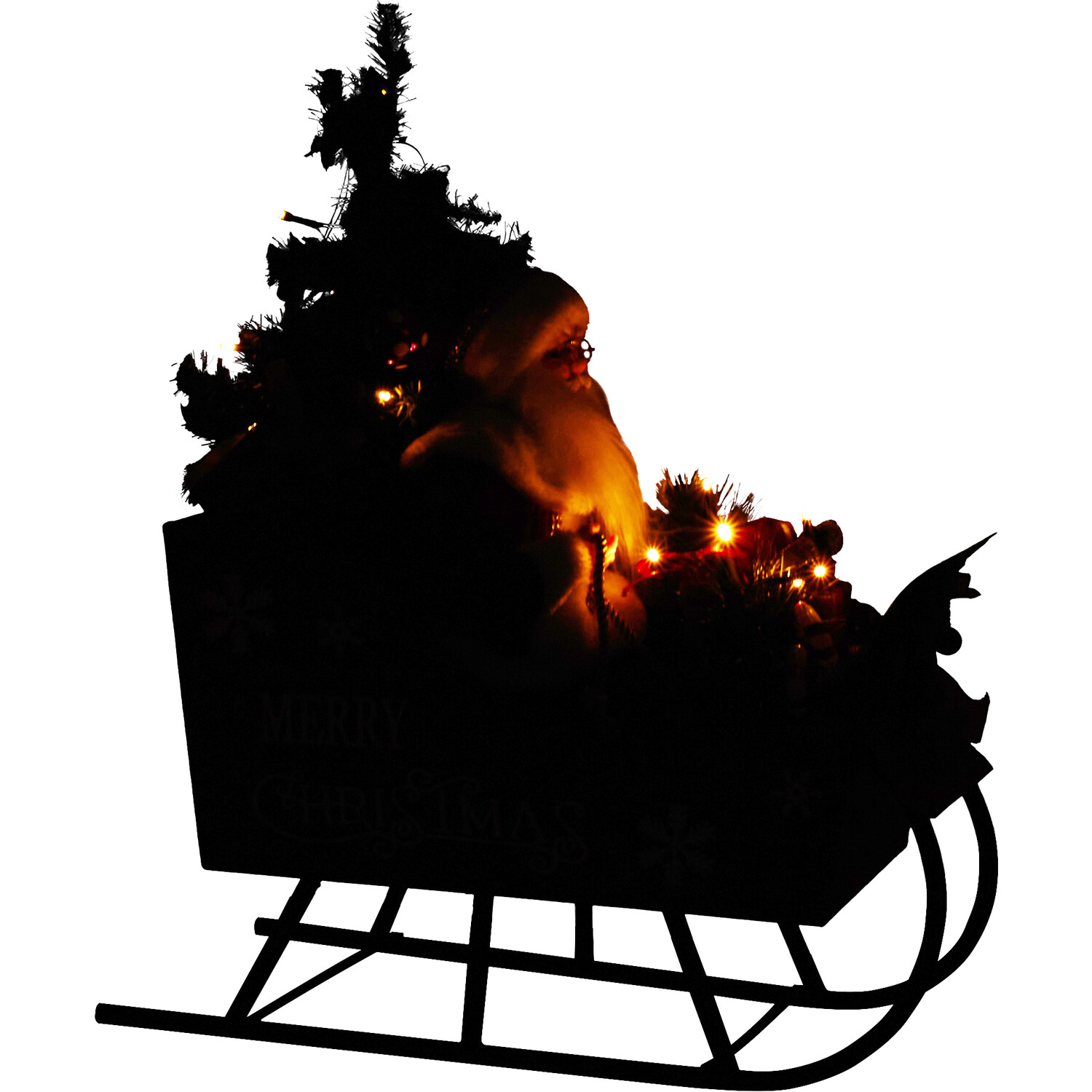 LED Musical Santa In Sleigh - Red Image 6