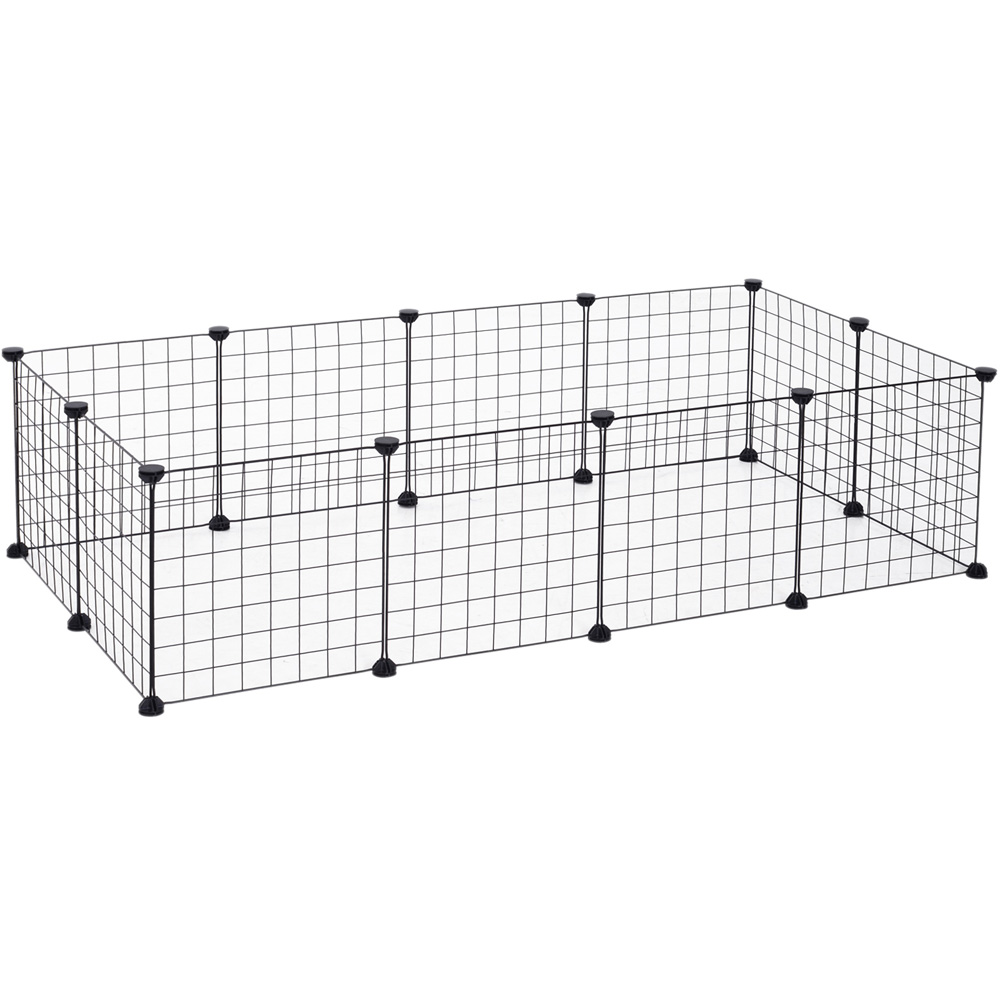 PawHut DIY Pet Playpen Metal Wire Fence 12 Panel Enclosure Image 1