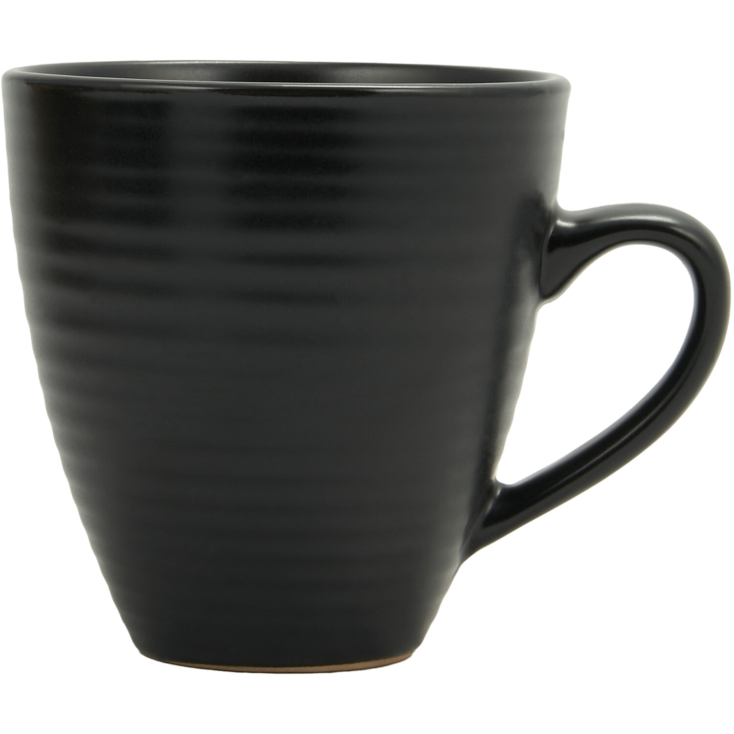 Set of 4 Nera Ribbed Mugs - Black Image 5