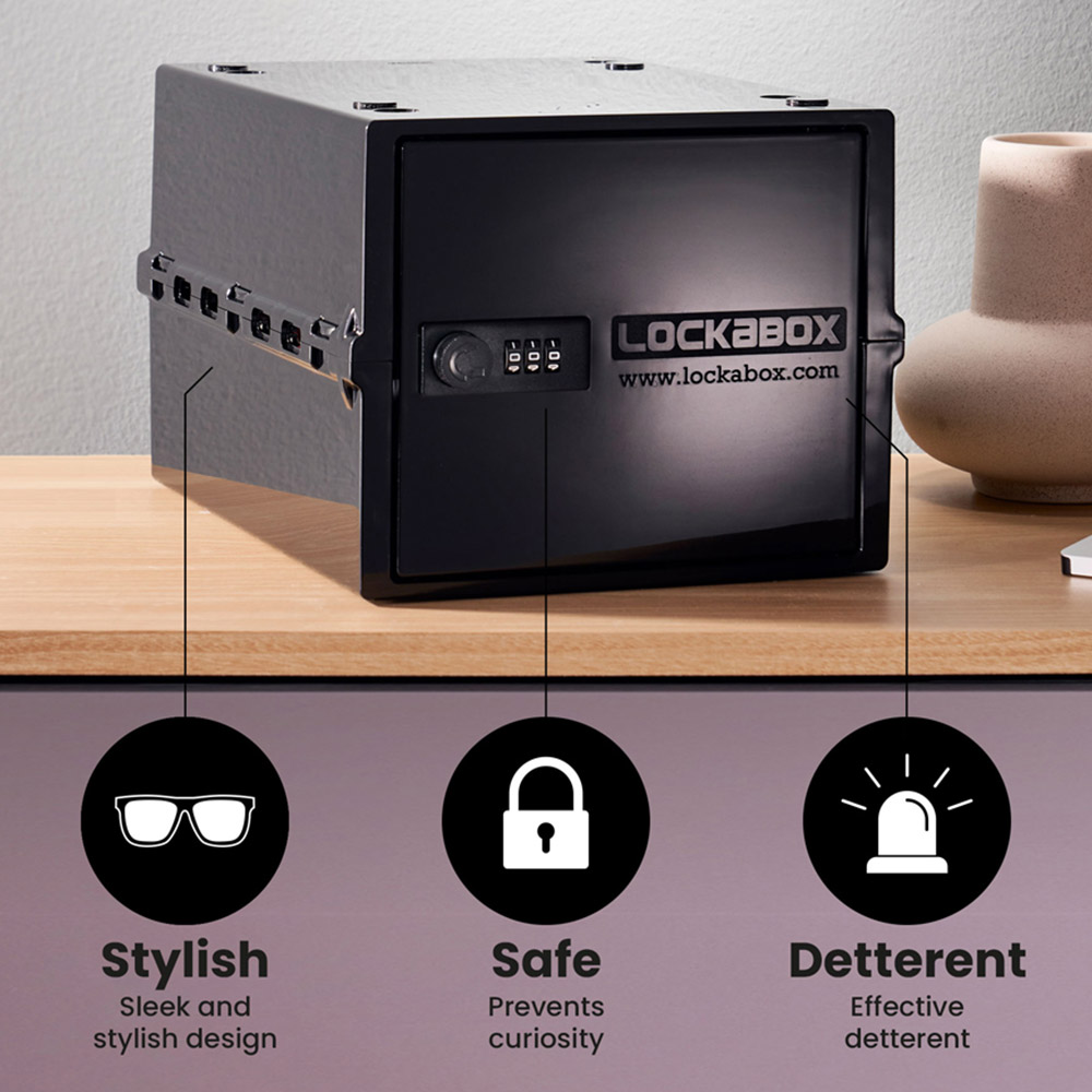 Lockabox One Jet Black Lockable Safe Box 10.5L Image 7