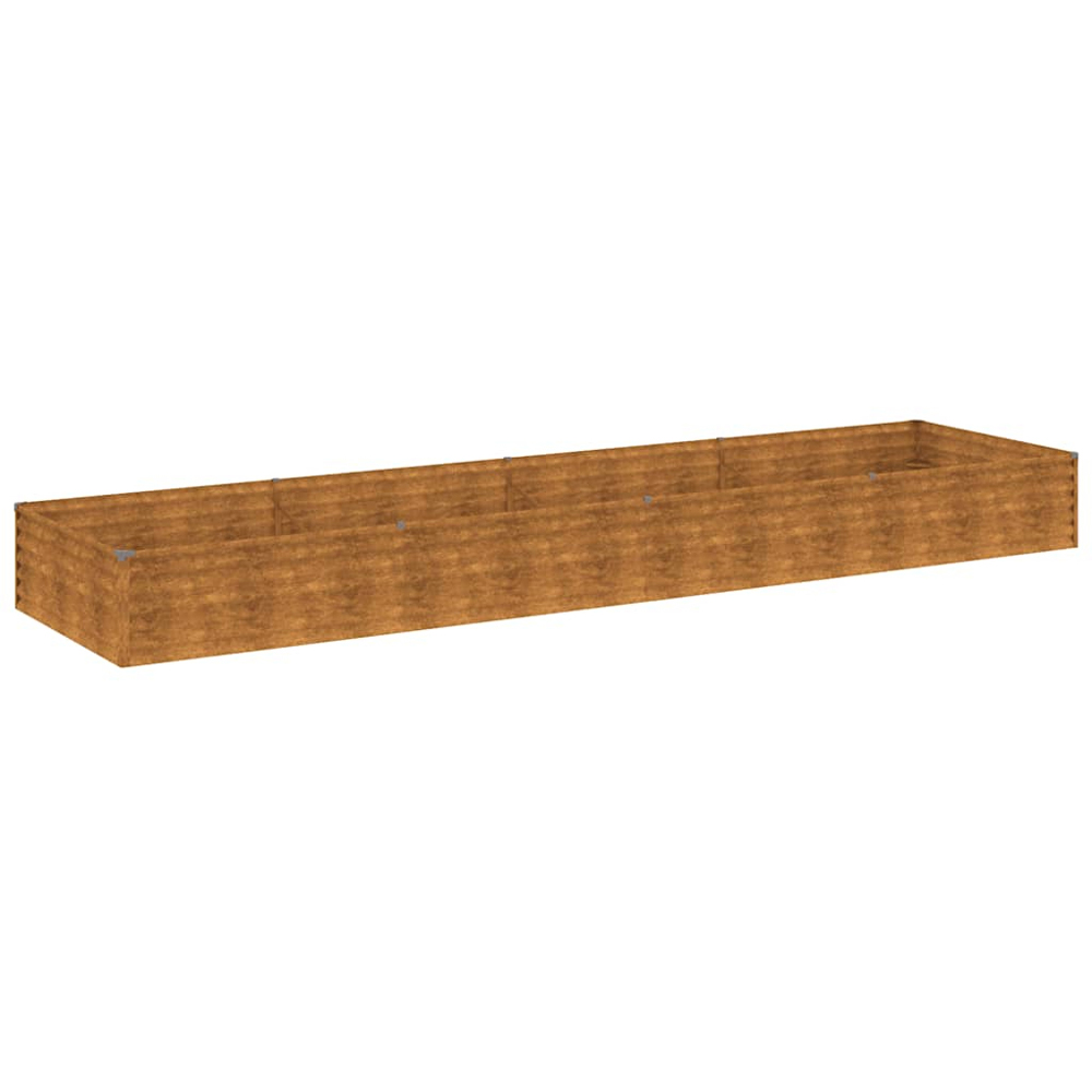 vidaXL Rusty Corten Steel Raised Garden Bed 36 x 387 x 100cm Image 1