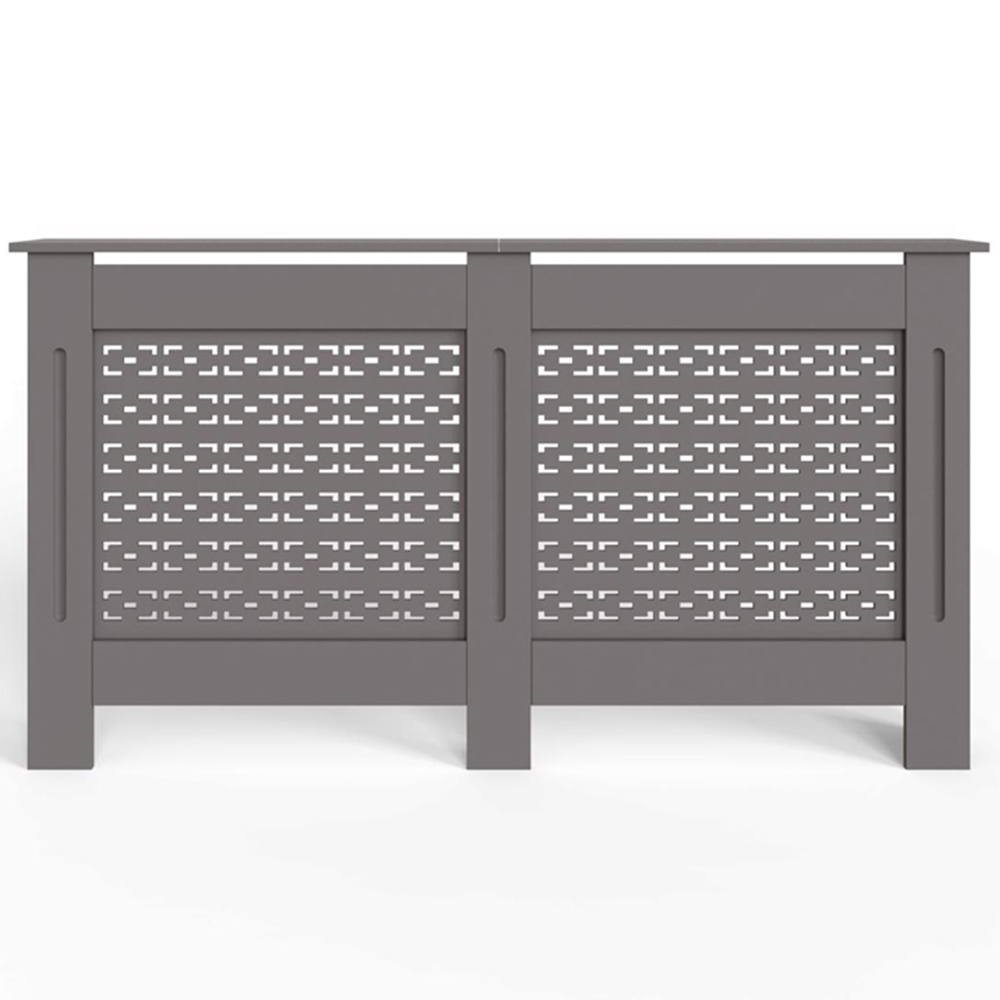 FWStyle Grey Geometric Pattern MDF Radiator Cover Large Image 3