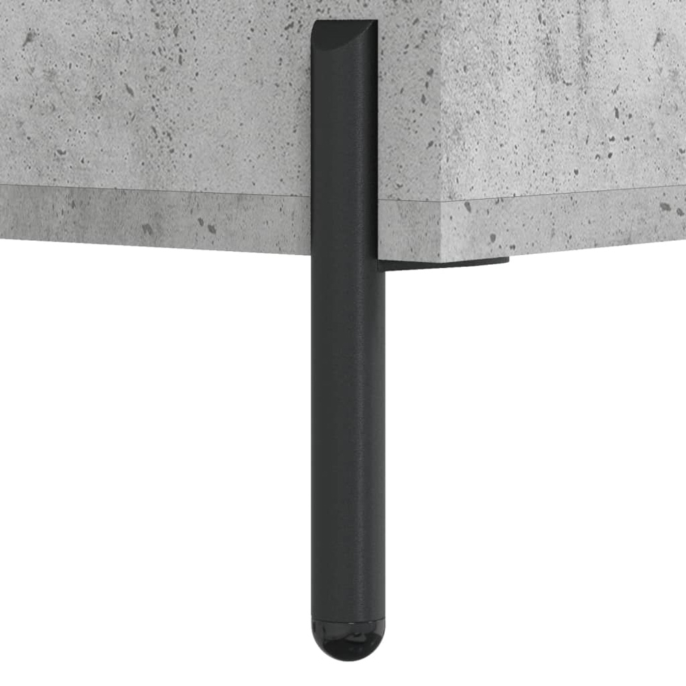 vidaXL 3 Shelf Concrete Grey Wooden Sideboard Image 7