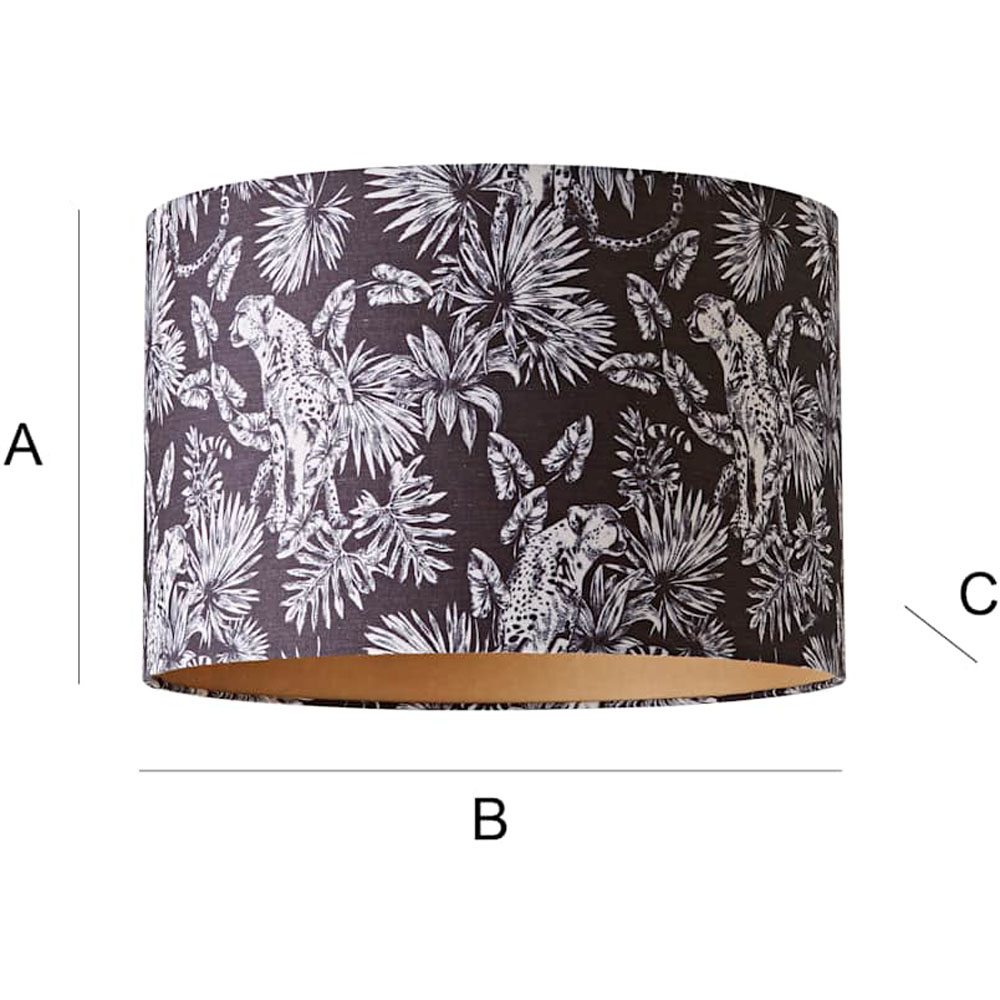 ValueLights Ariella Black Animal Print and Gold Inner Lamp Shade Image 7