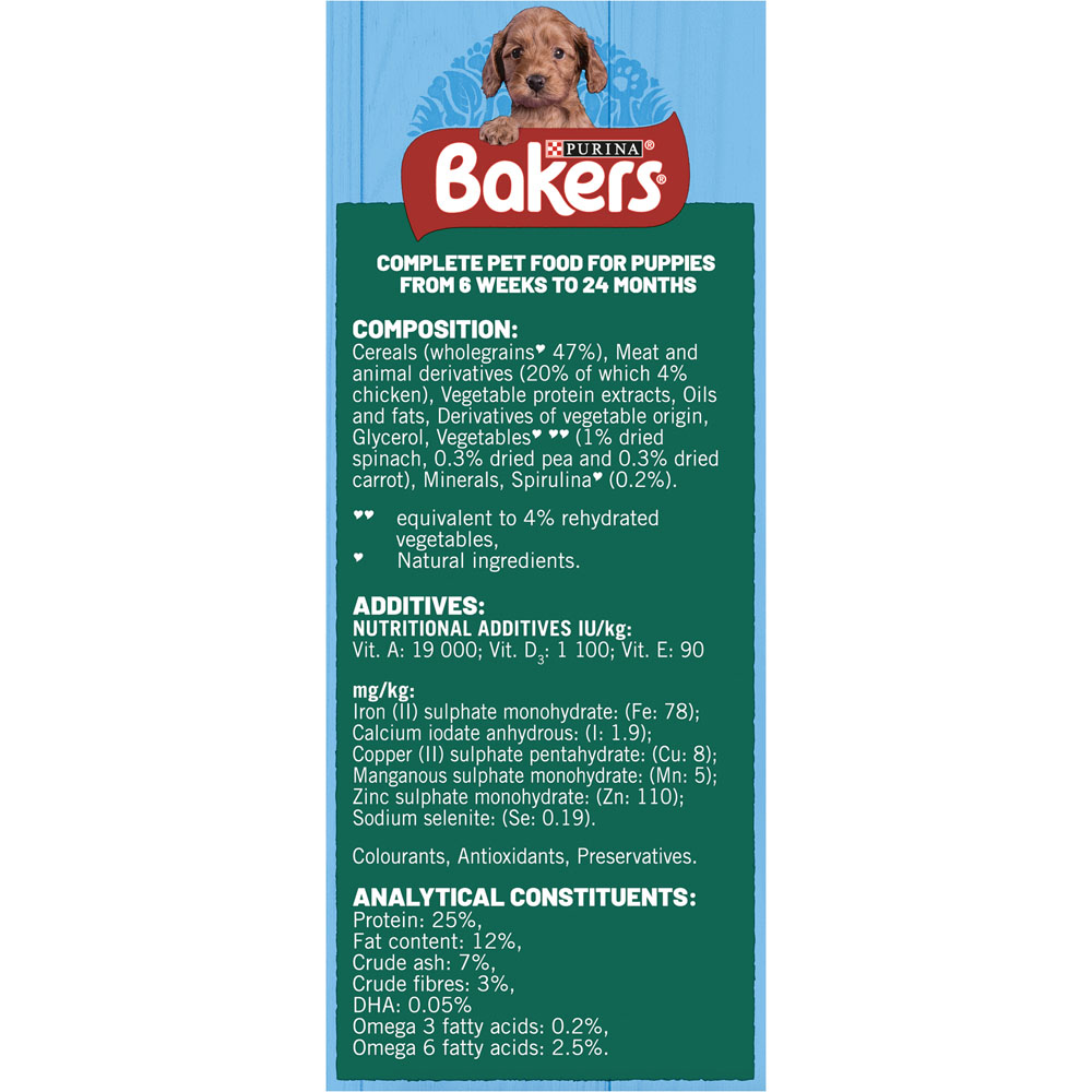 Bakers Puppy Dry Dog Food Chicken and Veg 1.1kg Image 6