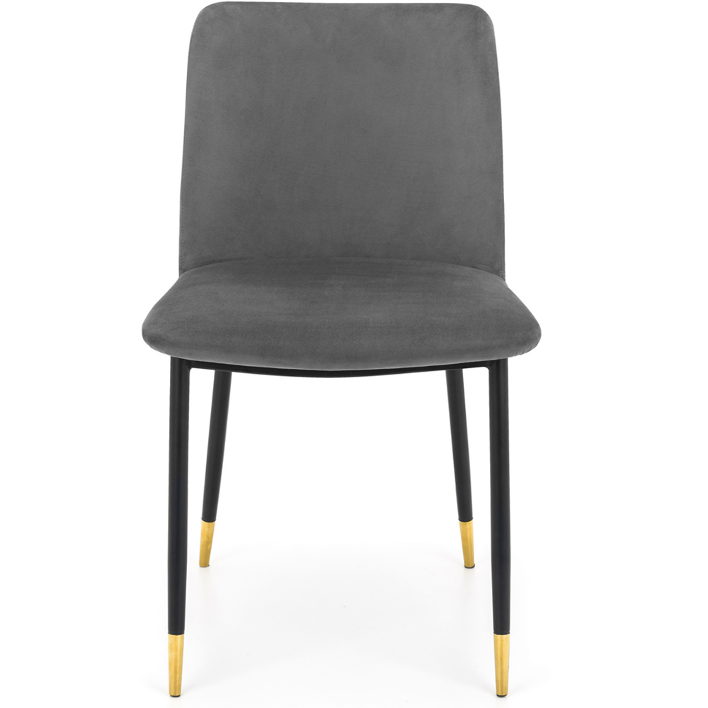 Julian Bowen Delaunay Set of 2 Grey Dining Chair Image 4