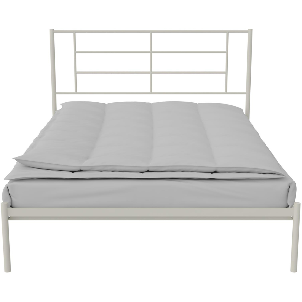 Dorel Jensen King Size White Metal Bed Frame Image 7