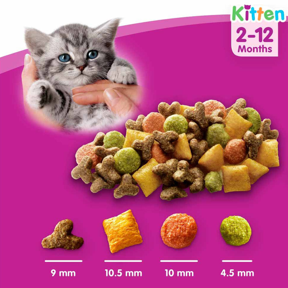 Whiskas Kitten Complete Dry Cat Food Biscuits Chicken 340g Image 8