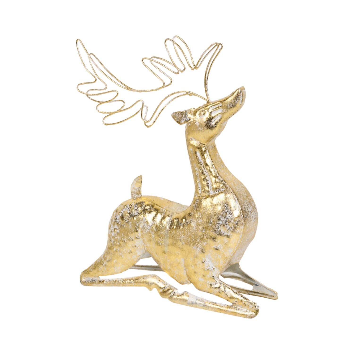 Elegant Antique Reindeer DecorationGold Image 1