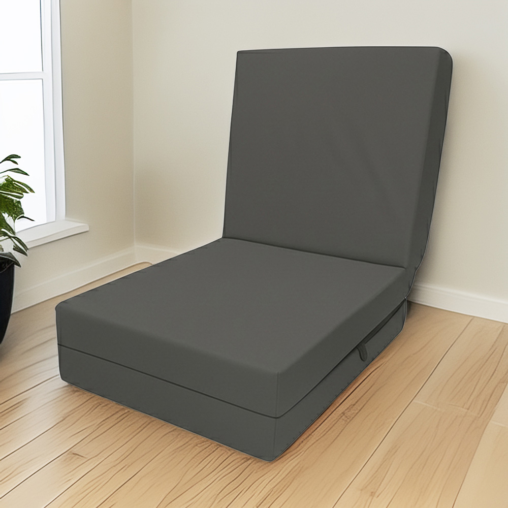 House Of Home Dark Grey Memory Foam Foldable Z Bed Image 1