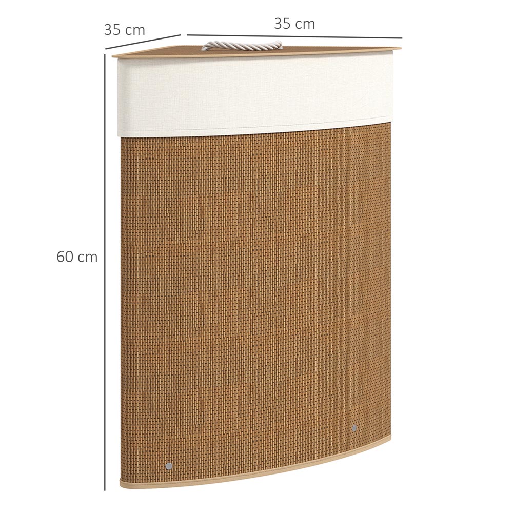 HOMCOM Brown Laundry Hamper 55L Image 9