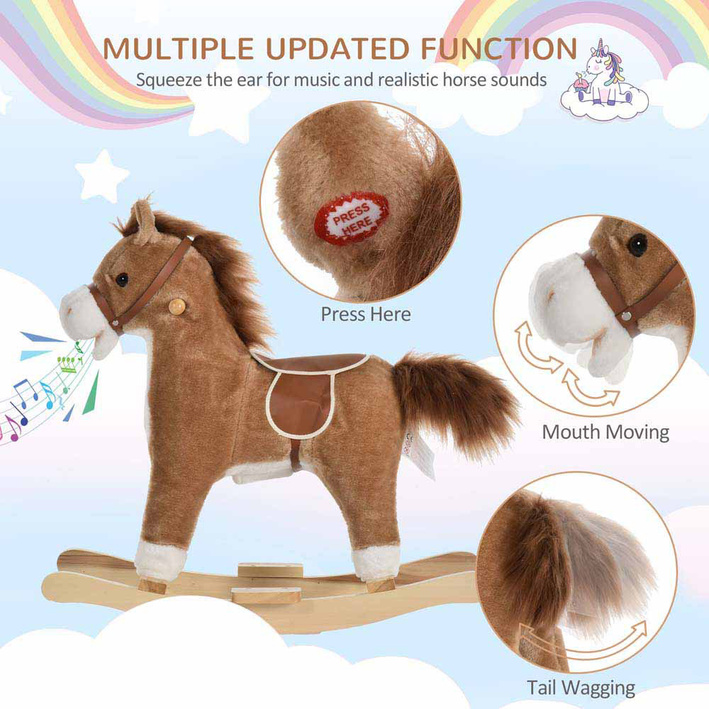 Tommy Toys Rocking Horse Pony Toddler Ride On Brown Image 6