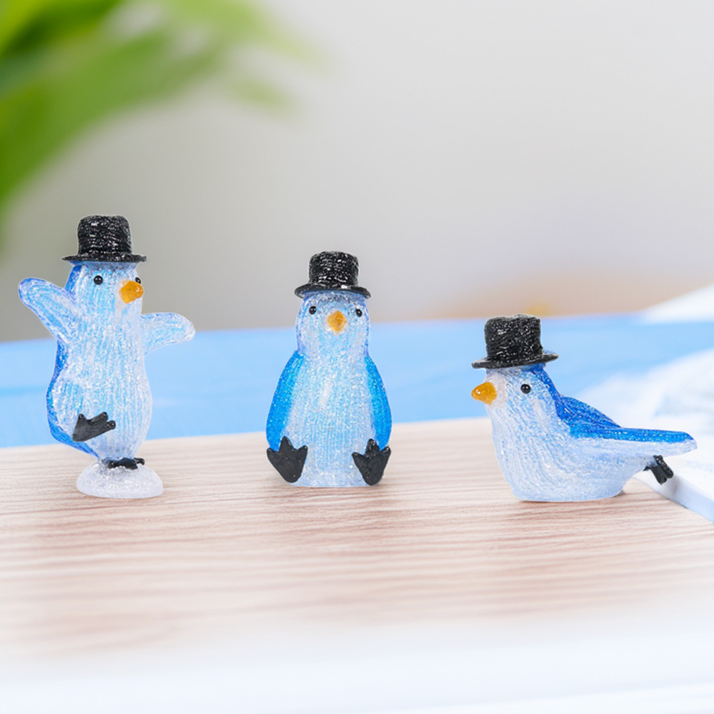3 Piece Sliding Penguins with Top HatBlue Image 1
