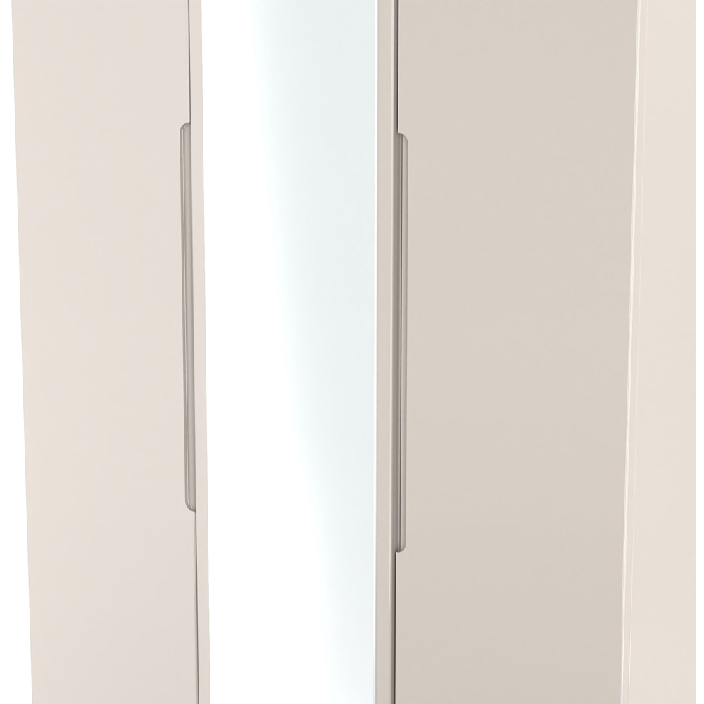 Crowndale Milan 3 Door Kashmir Gloss and Kashmir Tall Mirrored Wardrobe Ready Assembled Image 4