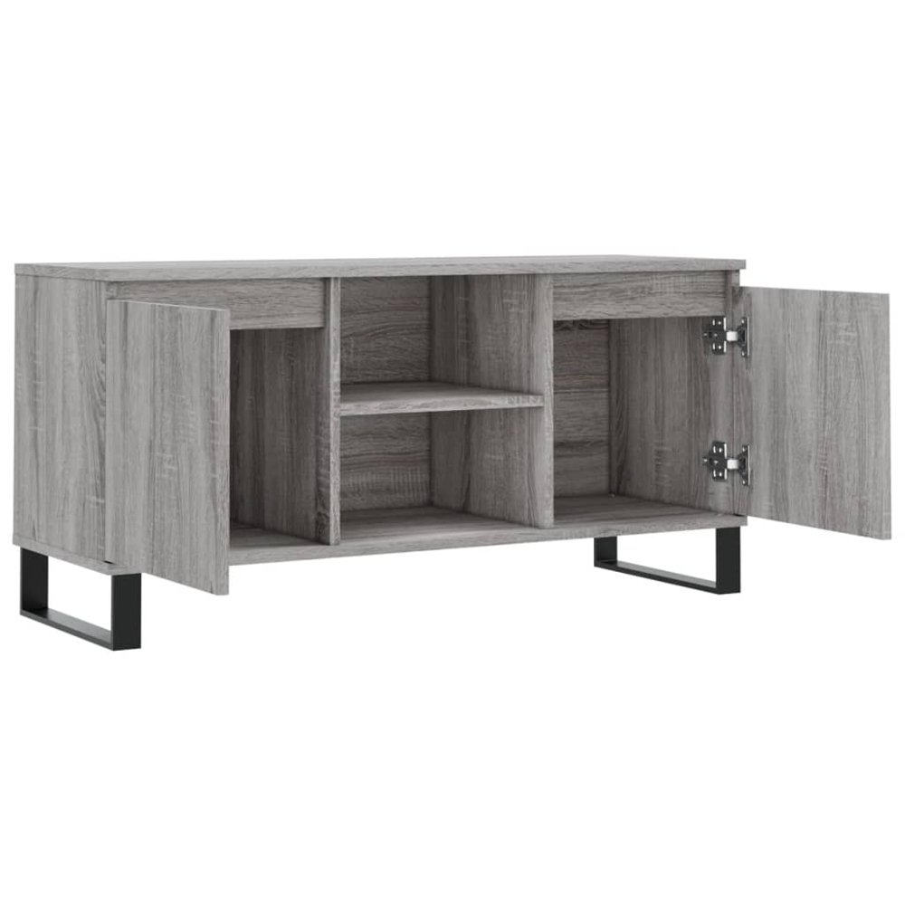 vidaXL 2 Door 2 Drawer Grey Sonoma TV Cabinet Image 6