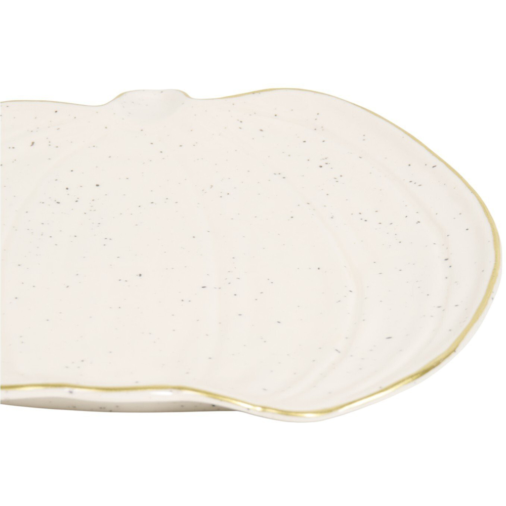 Large 3D Pumpkin Plate Cream Image 3