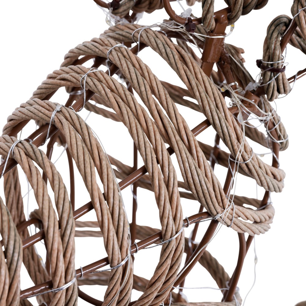 Charles Bentley Large Rattan Light Up Reindeer Christmas Decoration 120cm Image 4