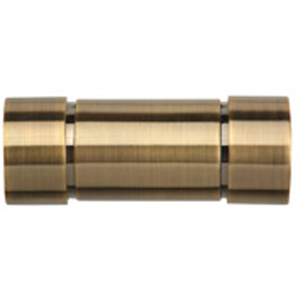 New Edge Blinds 100cm Fixed Length Antique Brass Eyelet Metal Curtain Pole Set with Aspect Finial Image 2