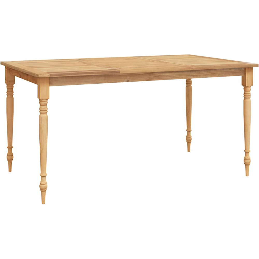 vidaXL Brown Teak Wood Rectangular Foldable Bar Table 105 x 90 x 65cm Image 2