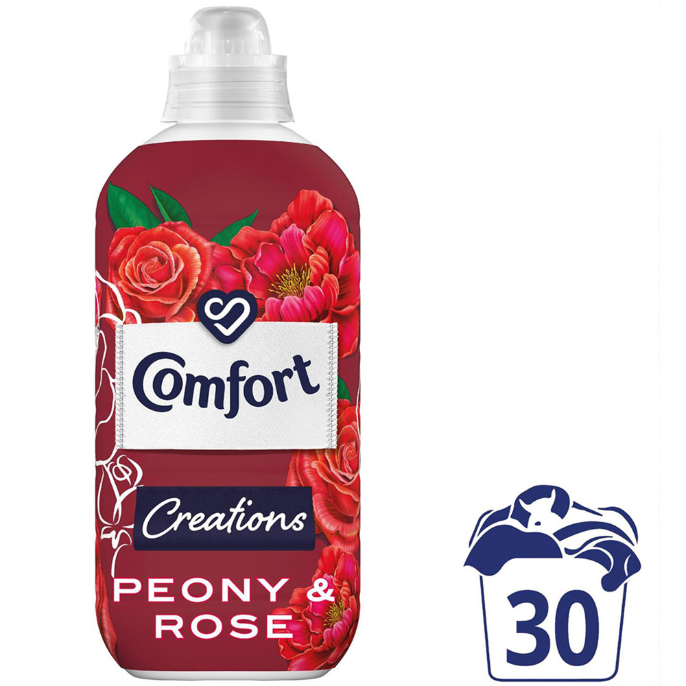 Comfort Creations Peony and Rose Lasting Fragrance Fabric Conditioner 30 Washes 900ml 2 Pack Image 3